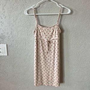 Urban Outfitters Women's Cream and Red Cherry Dress